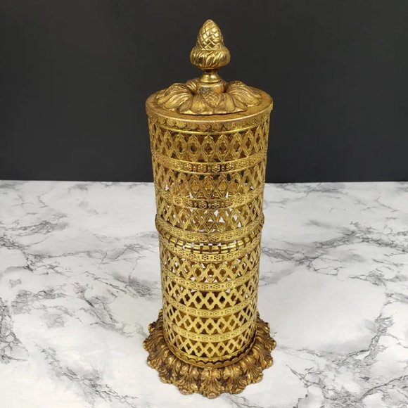 Hollywood Regency Vanity Hair Spray Can Holder Vintage - Picture 2 of 8